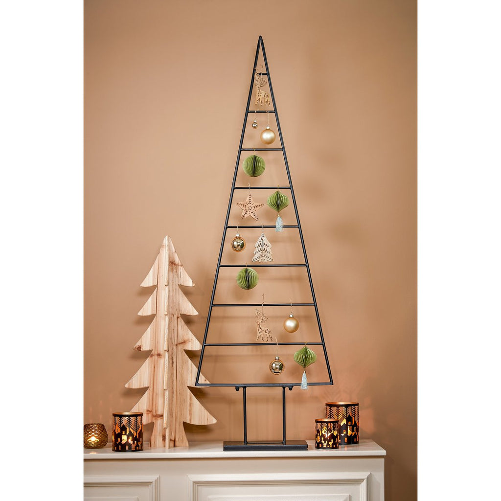 Decoratie Kerstboom – L50 x B15 x H152 cm – Metaal – Zwart