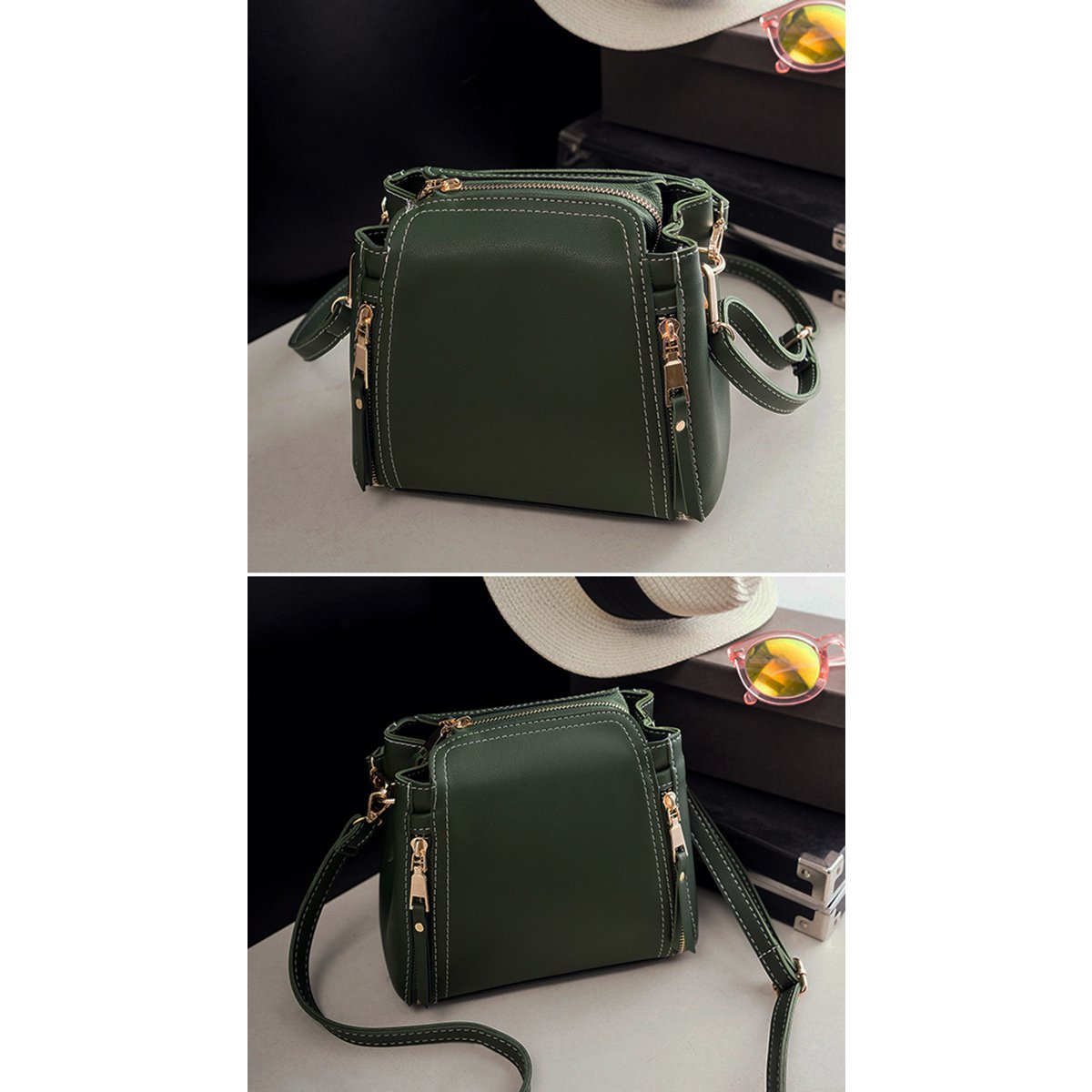 AnBeck Kleine Kubus Handtas – Lichtgrijs & Elegant Compact Design