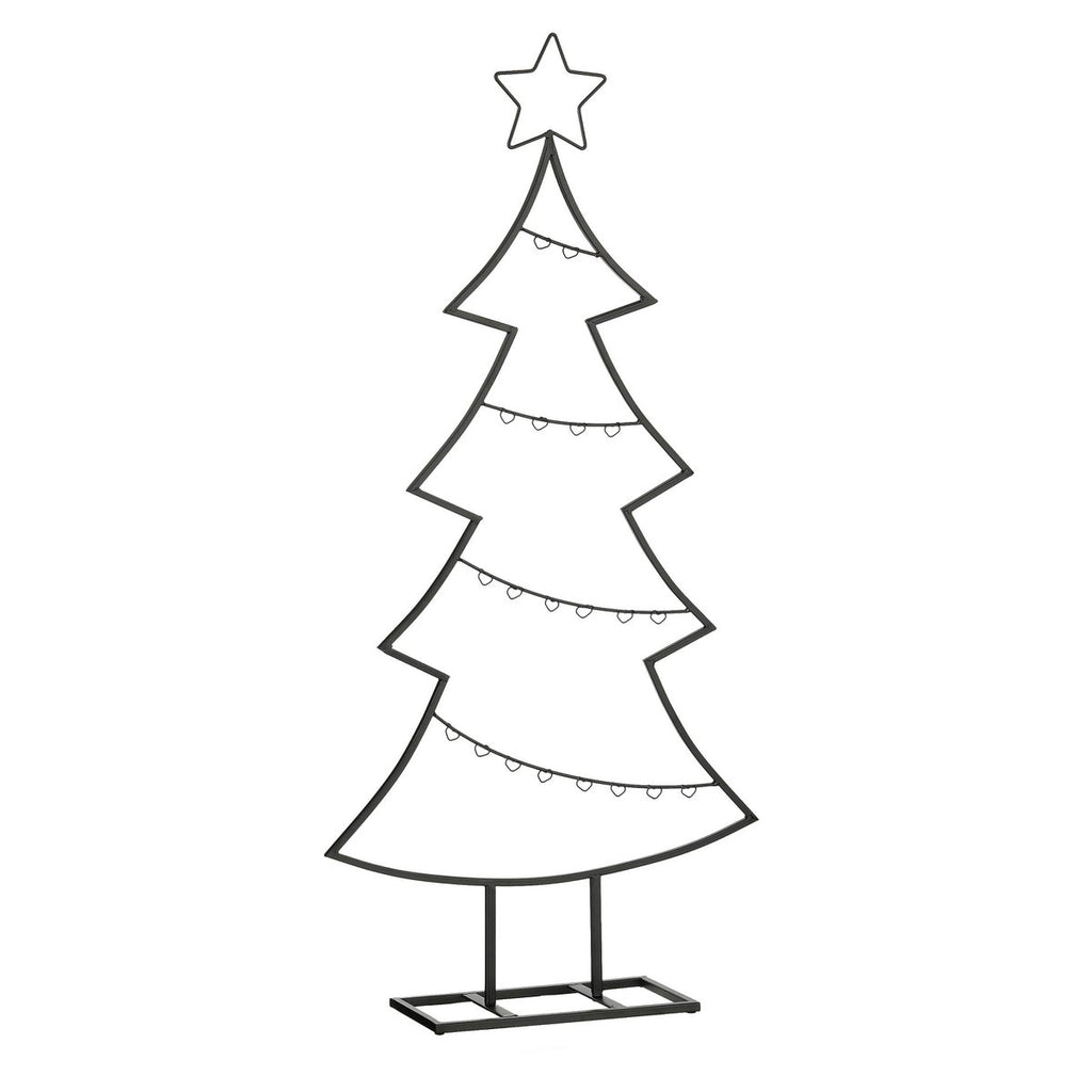 Decoratie Kerstboom – L50 x B15 x H105 cm – IJzer – Zwart