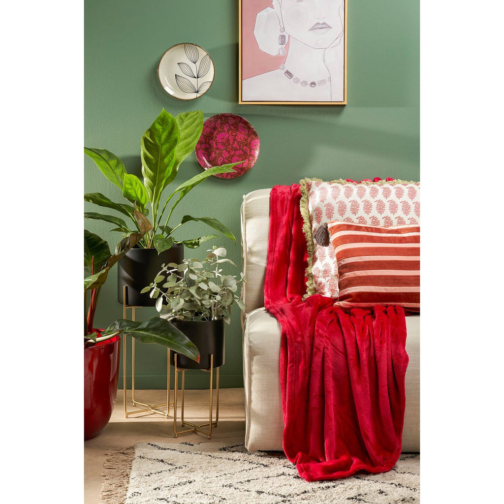 Famke Fleece Plaid – L180 x B130 cm – Rood