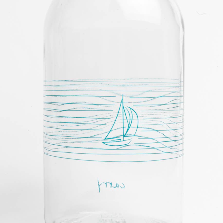 Sail Away Glazen Fles, 0,4 liter