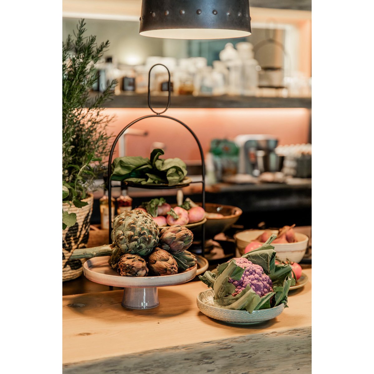 Tabo Taartplateau – H10 x Ø27 cm – Keramiek – Grijs