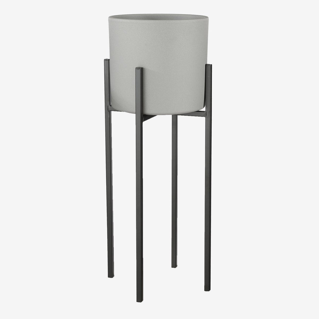 Ascot Plantenstandaard – L24 x B24 x H55 cm – Metaal – Zwart