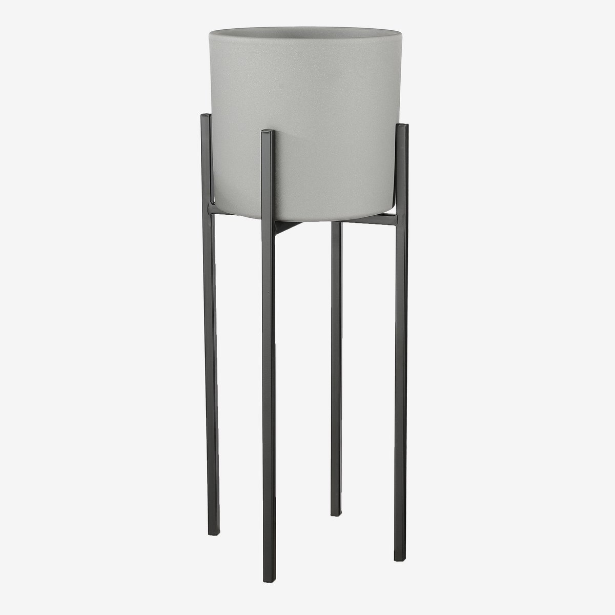 Ascot Plantenstandaard – L24 x B24 x H55 cm – Metaal – Zwart