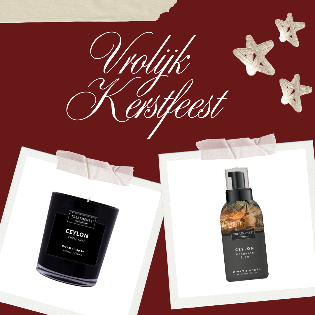 Kerstbundel Ceylon  – Geurkaars + Handwash Foam