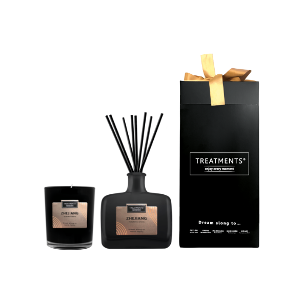 Treatments® Geschenkdoos Home Deluxe – Zhejiang | Geurstokjes, Kaars & Spray