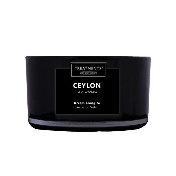 Treatments® – Scented Candle XL – Ceylon | 600 g geurkaars zwart