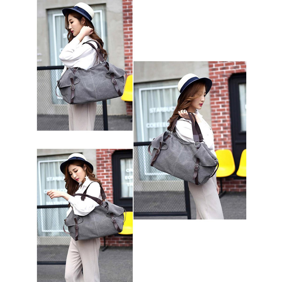 AnBeck dames handtas canvas schoudertas (2 kleuropties)