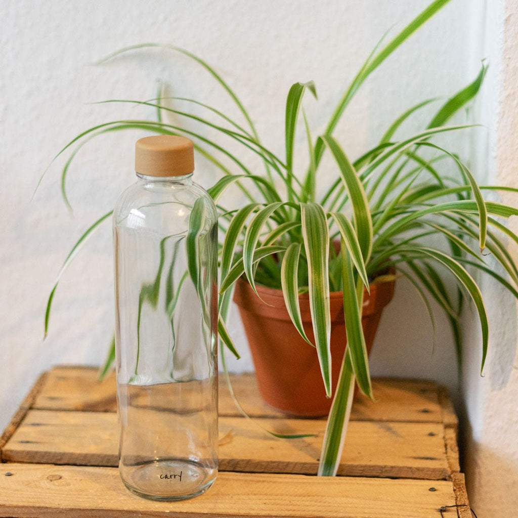 PURE Glazen Fles, 1,0 liter