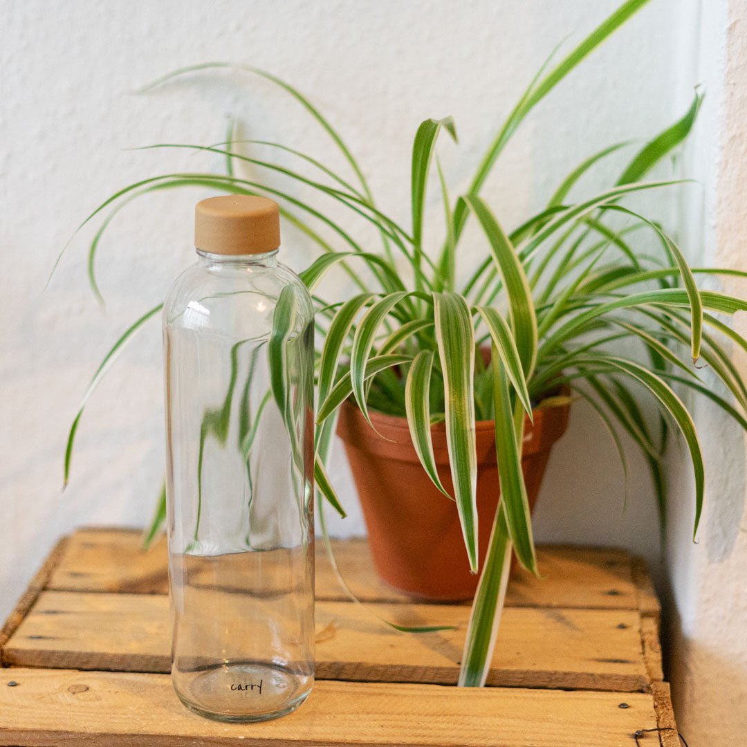 PURE Glazen Fles, 1,0 liter