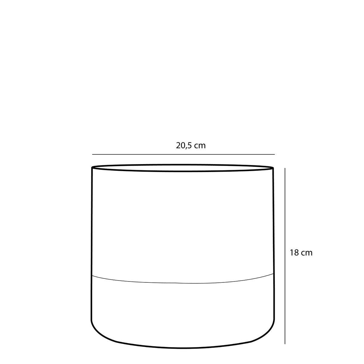 Lago Bloempot – H18 x Ø21 cm – Crème