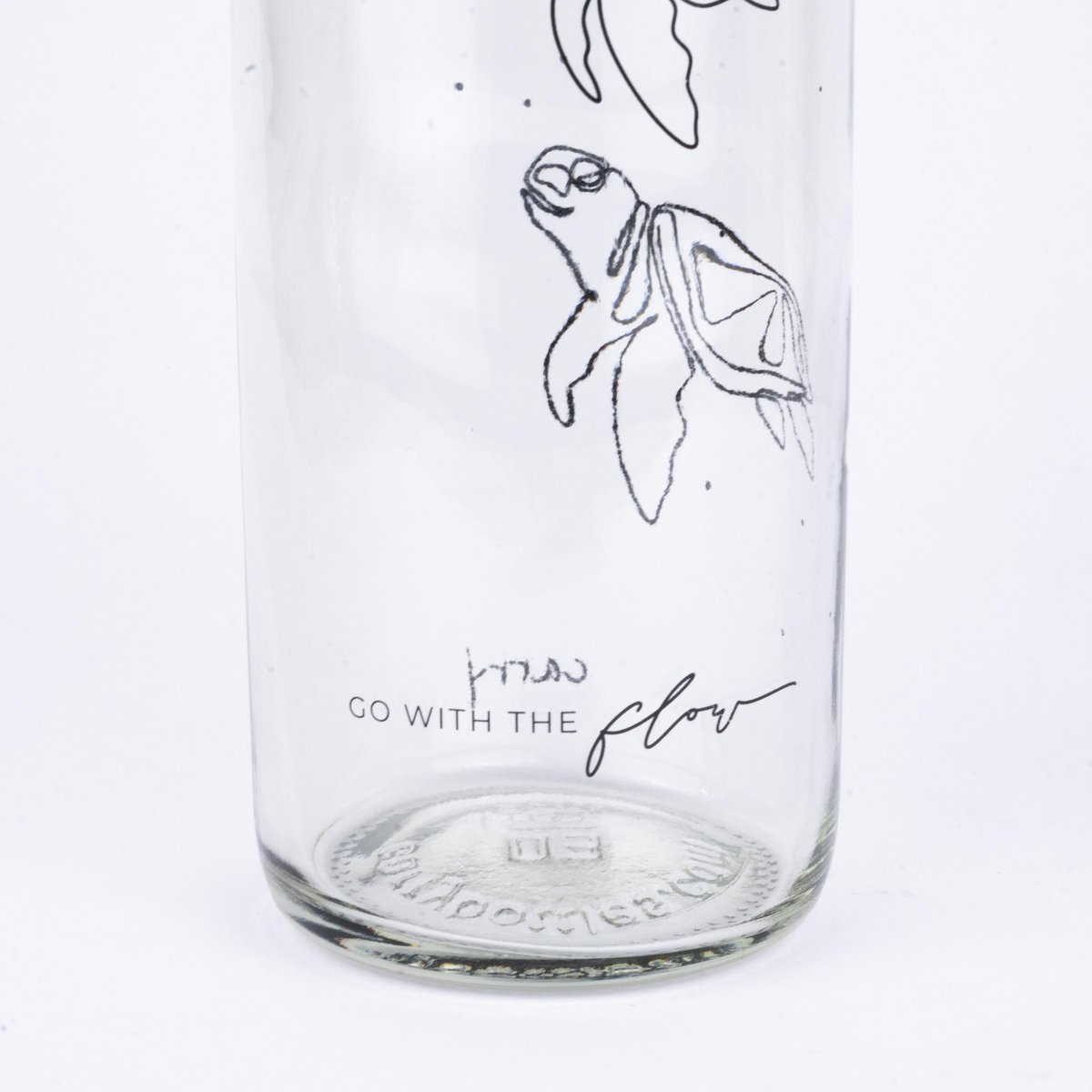Go with the flow – glazen drinkfles 0,7 l