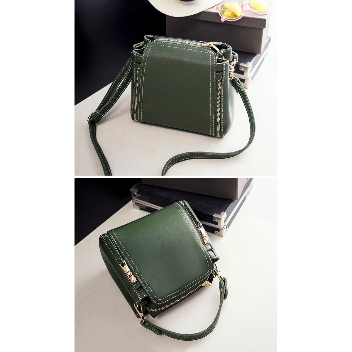 AnBeck Kleine Kubus Handtas – Lichtgrijs & Elegant Compact Design