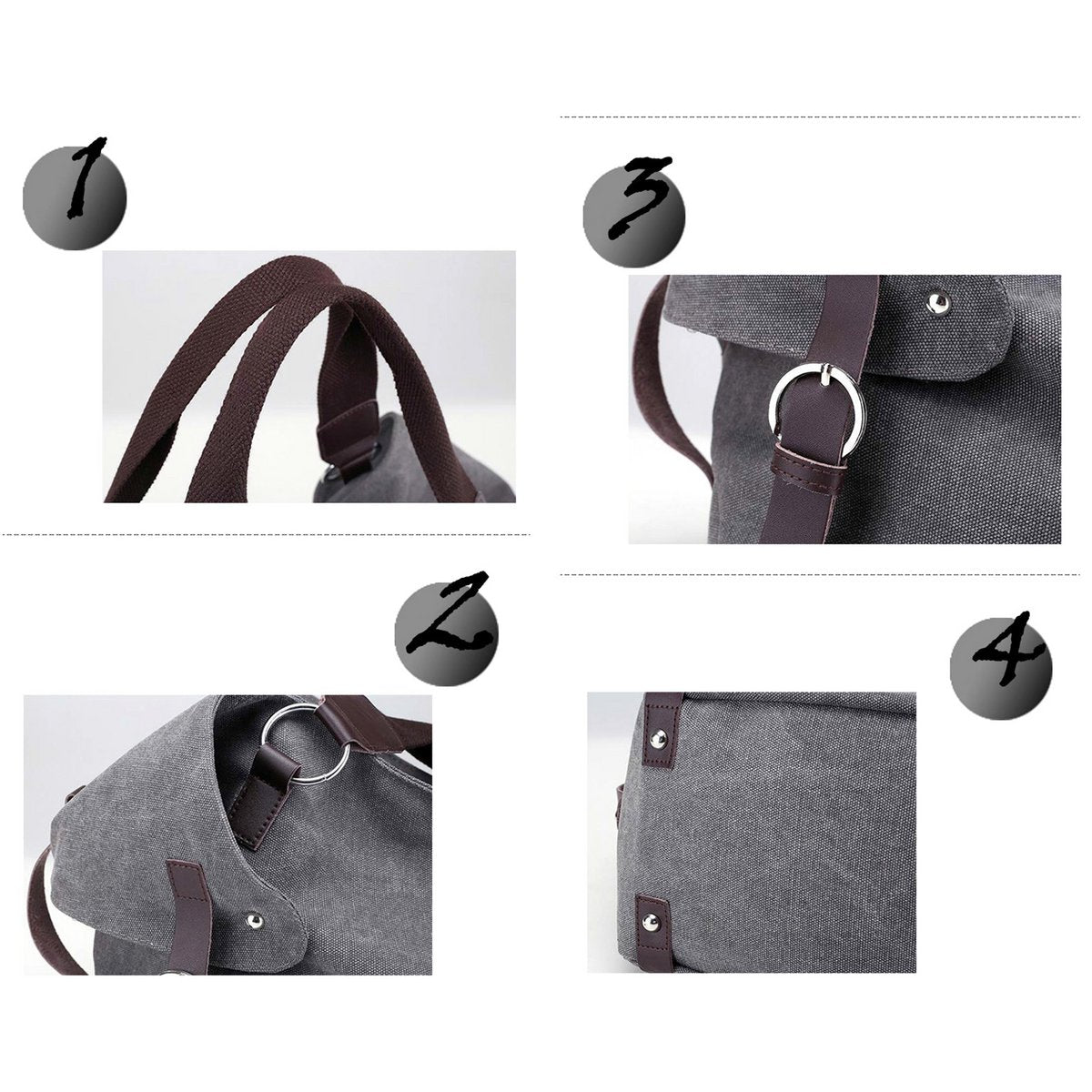 AnBeck dames handtas canvas schoudertas (2 kleuropties)