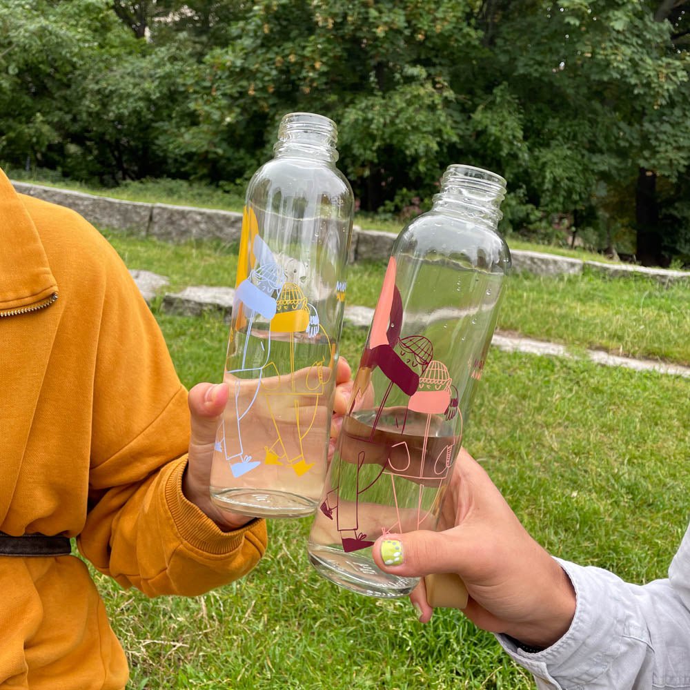 More Amore Rood Glazen Fles, 0,7 liter