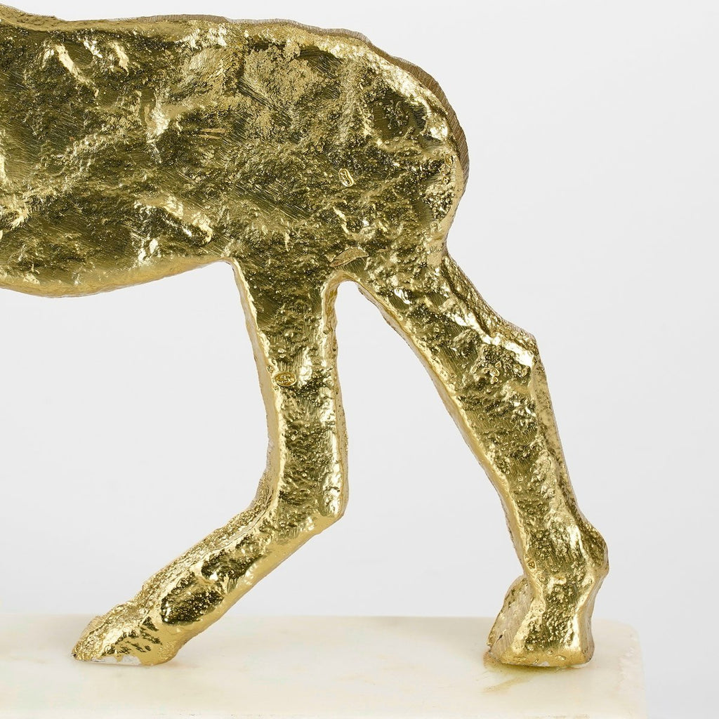 Kerstdecoratie Hert – L20 x B5 x H27 cm – Champagne