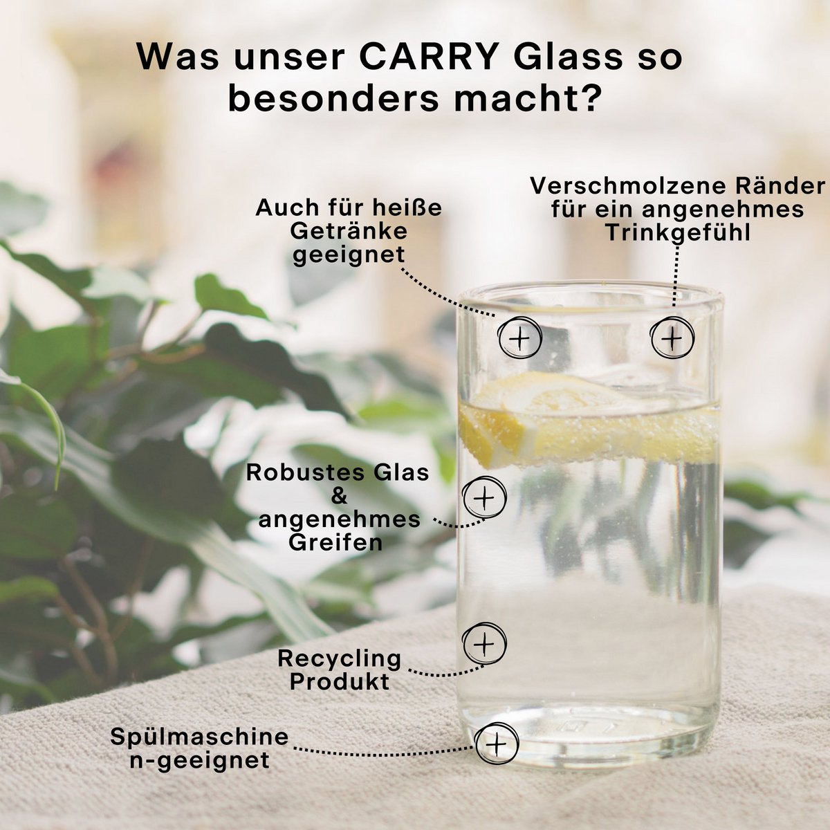 Carry Glass 400 ml, set van 2 Upcycling