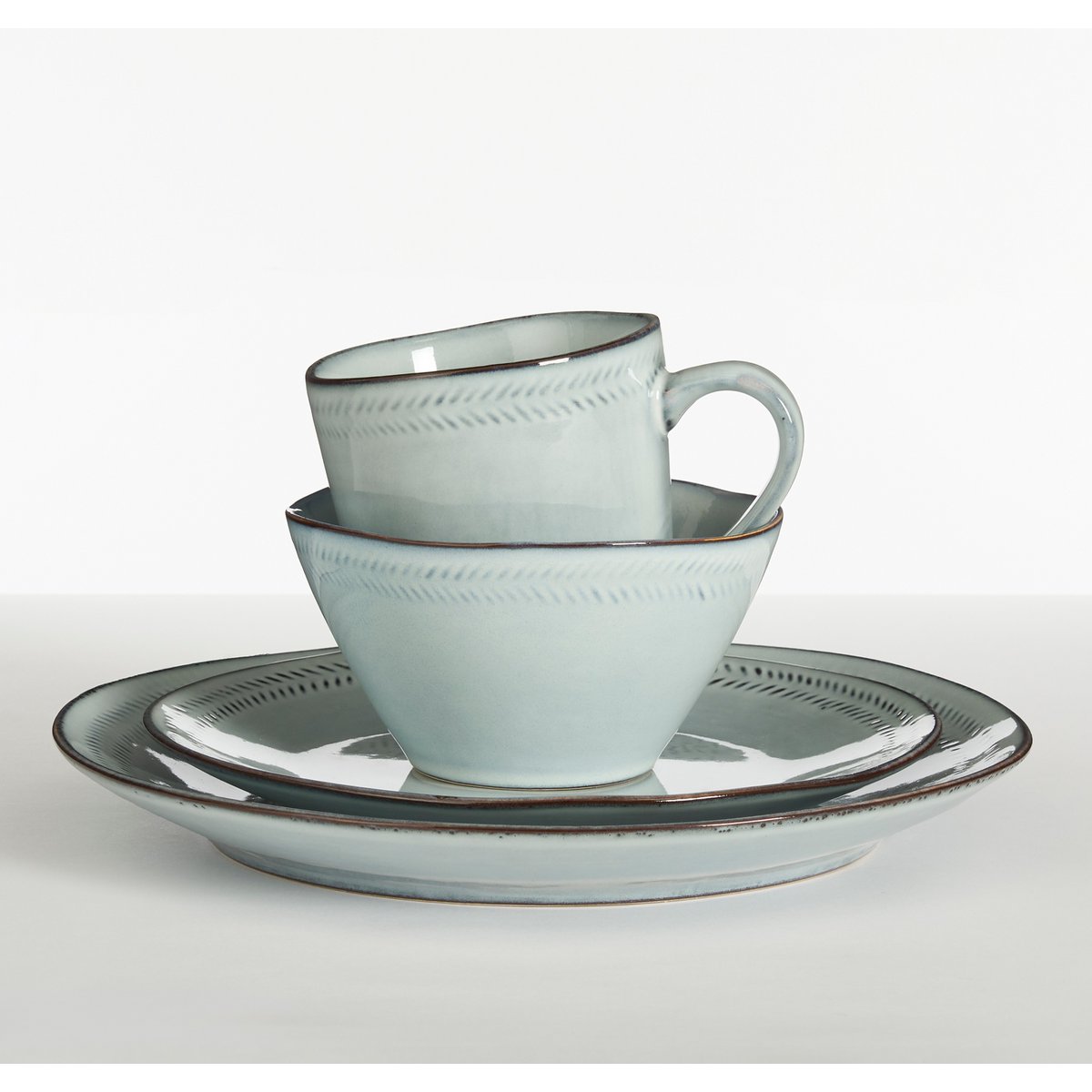 Racco Serviesset 4 Persoons – Steengoed Lichtgrijs