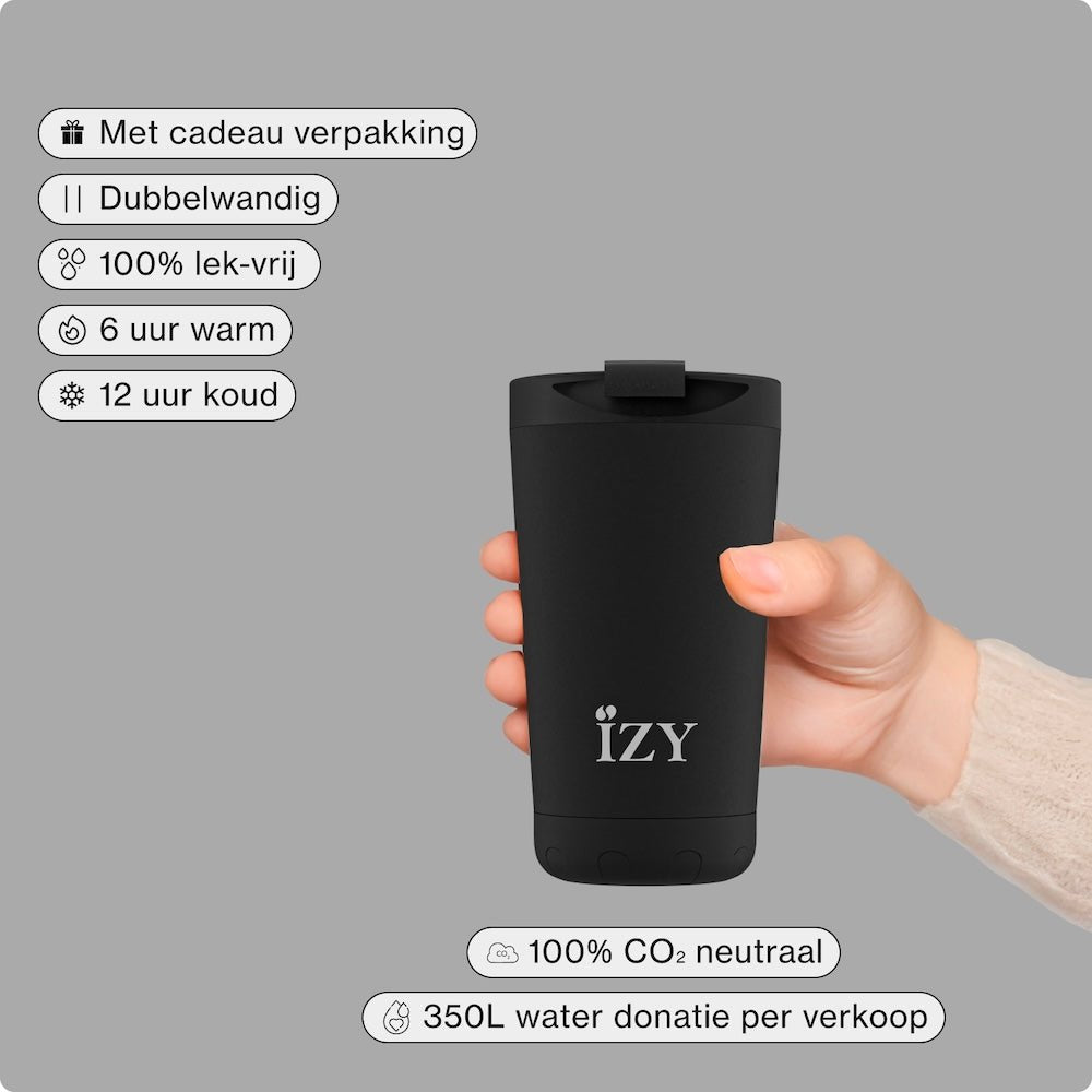 IZY Thermosmok Zwart 2.0 (350 ml)