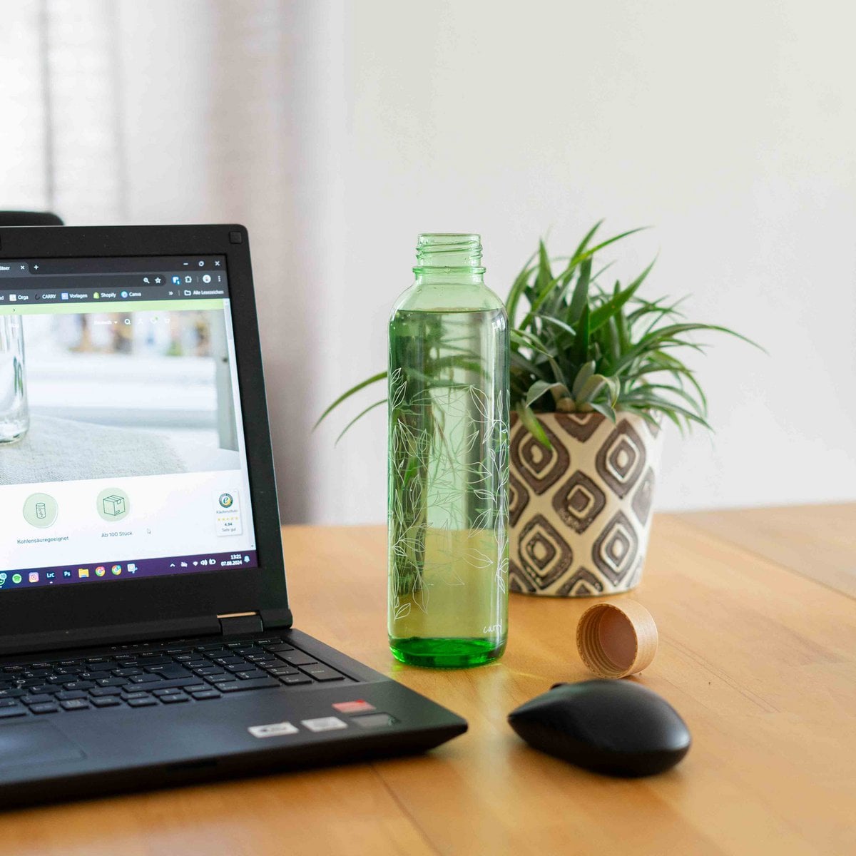 Green Harmony – glazen drinkfles 0,7 l