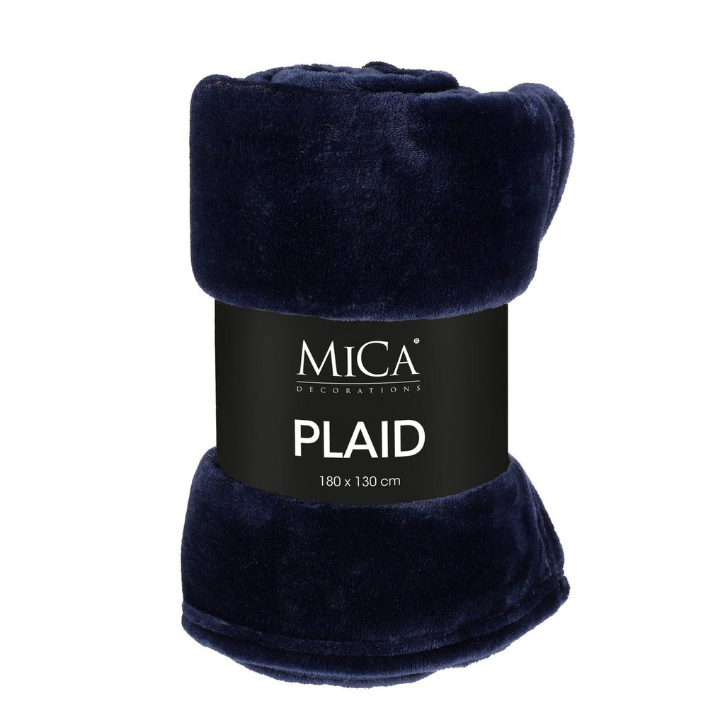 Famke Fleece Plaid - L180 x B130 cm - Donkerblauw