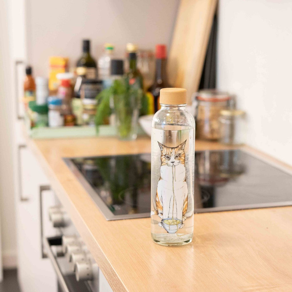 Ramen Kat Glazen Fles, 0,7 liter