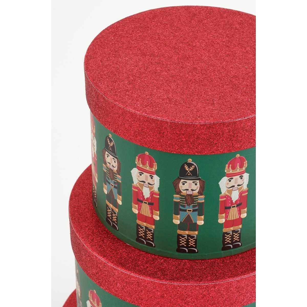 Opbergdoos Notenkraker – Set van 3 – H14 x Ø21 cm – Groen