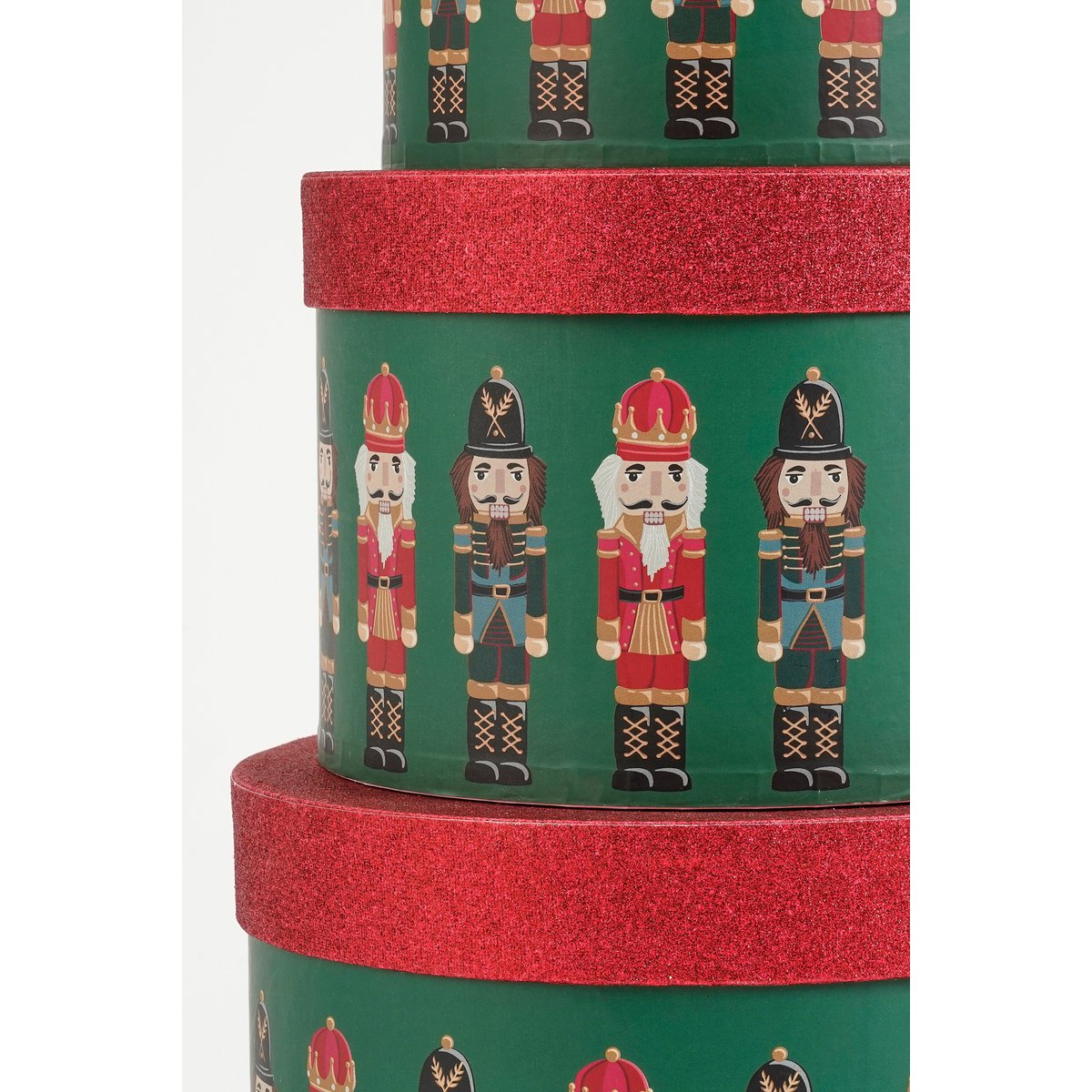 Opbergdoos Notenkraker – Set van 3 – H14 x Ø21 cm – Groen