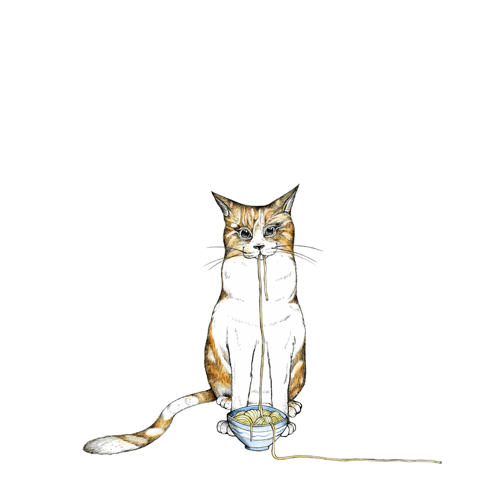 Ramen Kat Glazen Fles, 0,7 liter