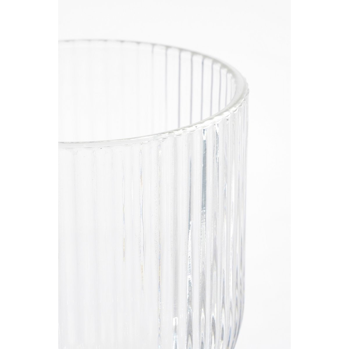 Merlot Wijnglas – 250 ml – Geribbeld Glas – Transparant