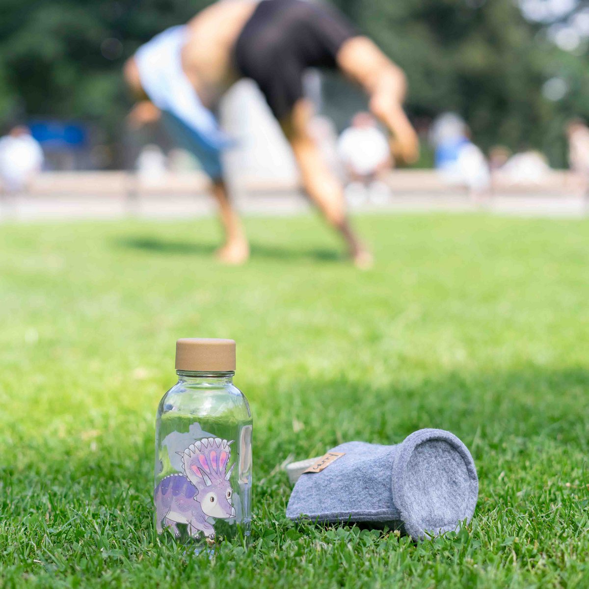 Kleine Dino Glazen Fles, 0,4 liter