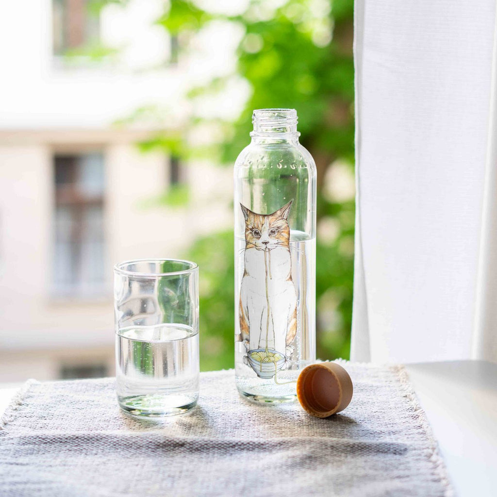 Ramen Kat Glazen Fles, 0,7 liter