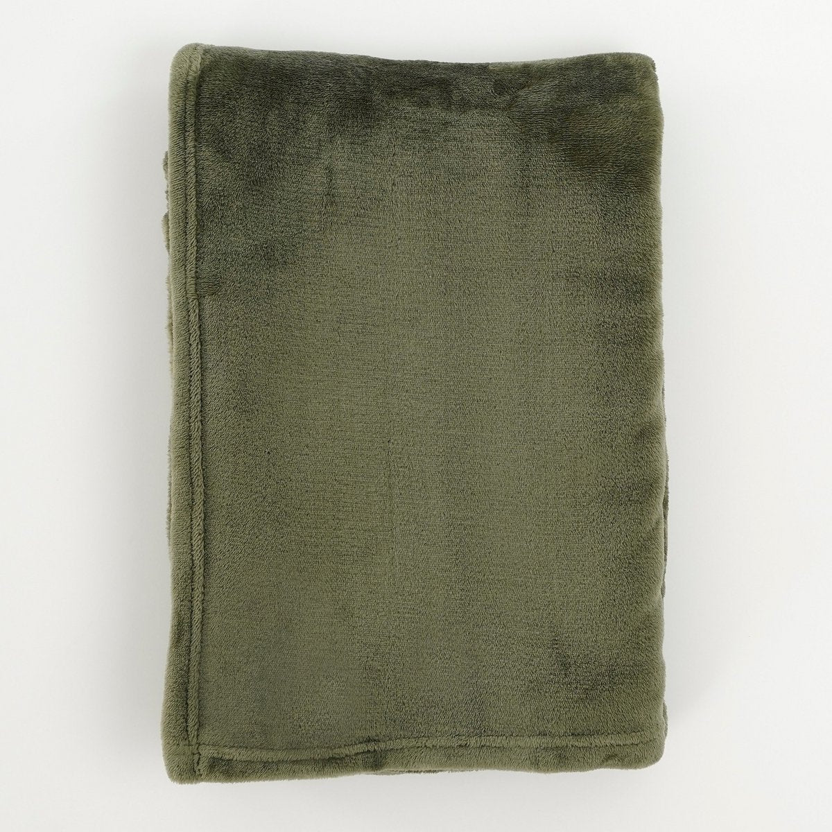 Famke Fleece Plaid - L180 x B130 cm - Donkergroen