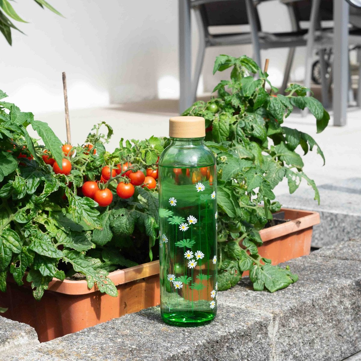 Green Daisy Glazen fles van 0,7 l
