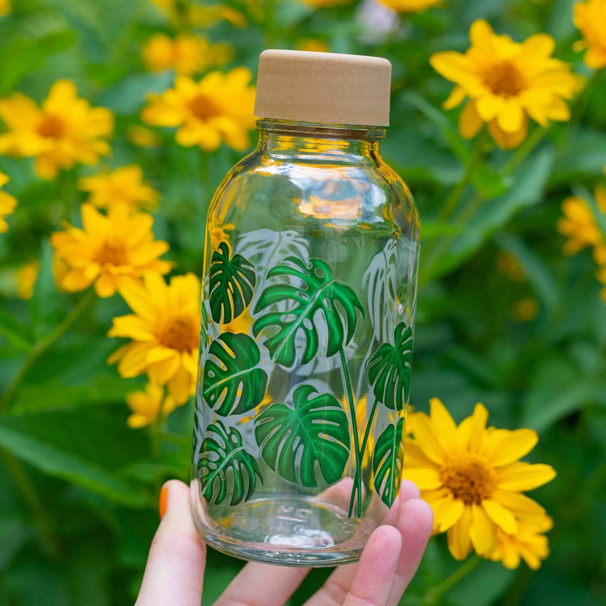 Green Living Glazen Fles, 0,4 liter