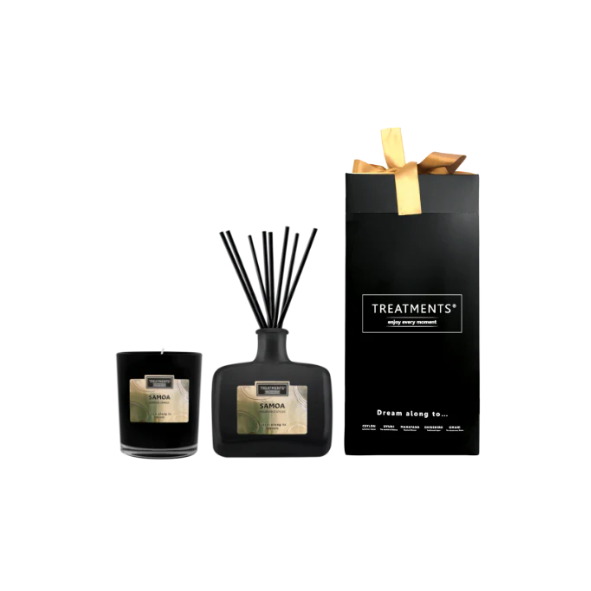 Treatments® – GiftBox Home Deluxe – Samoa | Geurstokjes & kaars